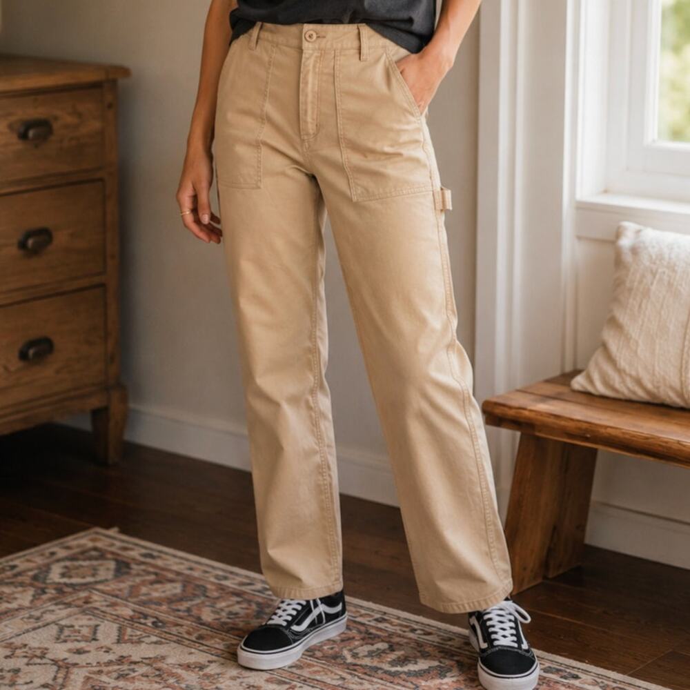 Brixton Cargo Utility Pants Lightweight Cotton Blend Size 28 Casual Streetwear